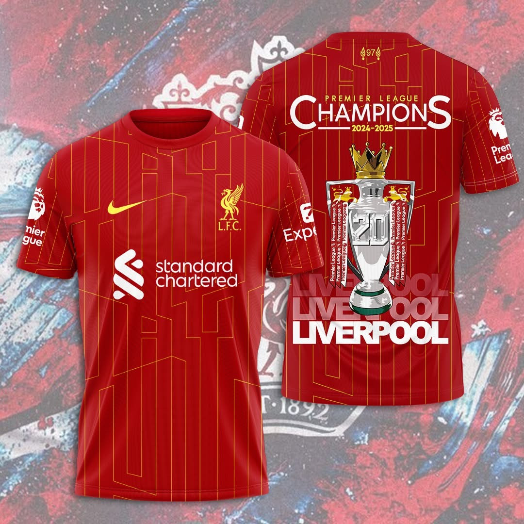 Liverpool F.C. Premier League Champions Shirt 2024/25 L.F.C. Apparel Cool Gifts For Him Oregontrailrvpk Shirt