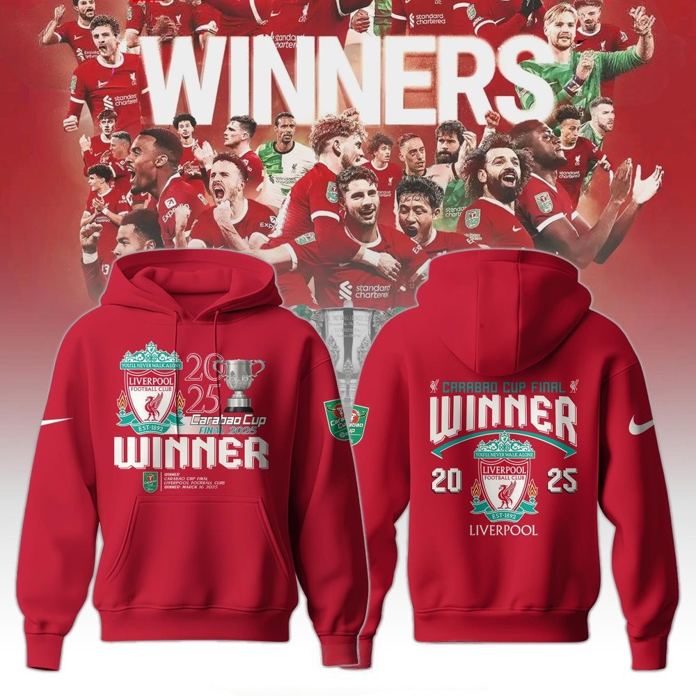Liverpool FC 2025 Carabao Cup Champions Hoodie Liverpool Champions Hoodie
