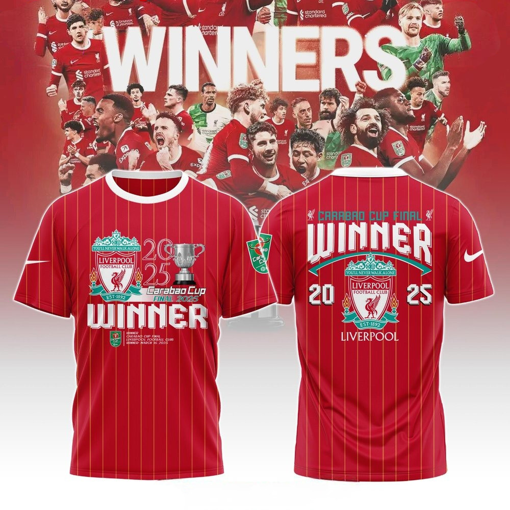 Liverpool FC 2025 Carabao Cup Champions Shirt Liverpool Champions T-Shirt Oregontrailrvpk Shirt