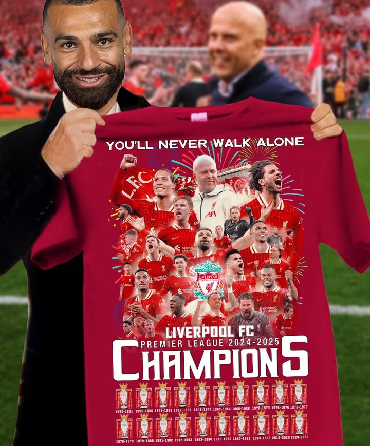 Liverpool Premier League 2024 2025 Champions T-Shirt You'll Never Walk Alone F.C Oregontrailrvpk Shirt