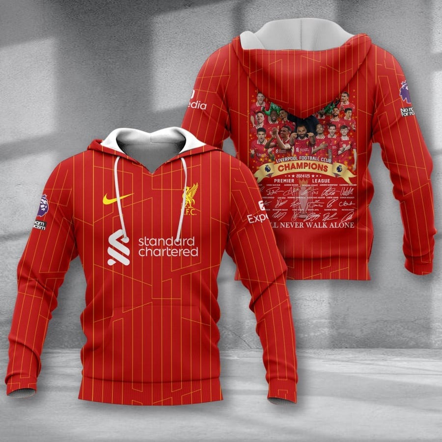 Liverpool Premier League Champions Hoodie Gifts For Brother