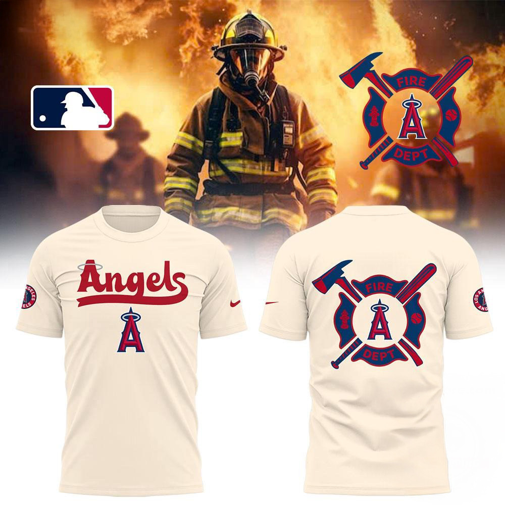 Los Angeles Angels x Firefighter Appreciation Night 2025 3D Print Shirt Oregontrailrvpk Shirt