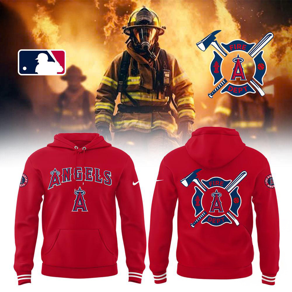 Los Angeles Angels x Firefighter Appreciation Night Hoodie Gifts For Basketball Fan