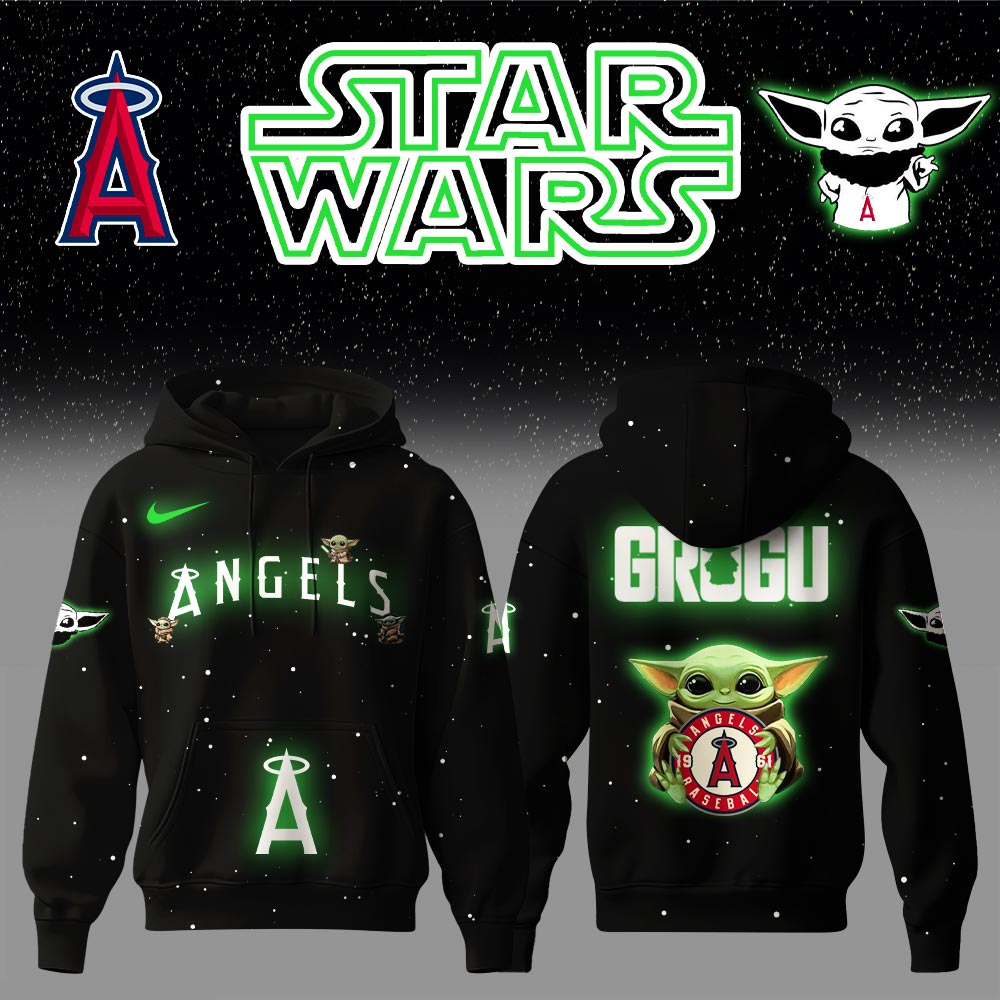 Los Angeles Angels x Stars Wars Baby Yoda Game Night Hoodie