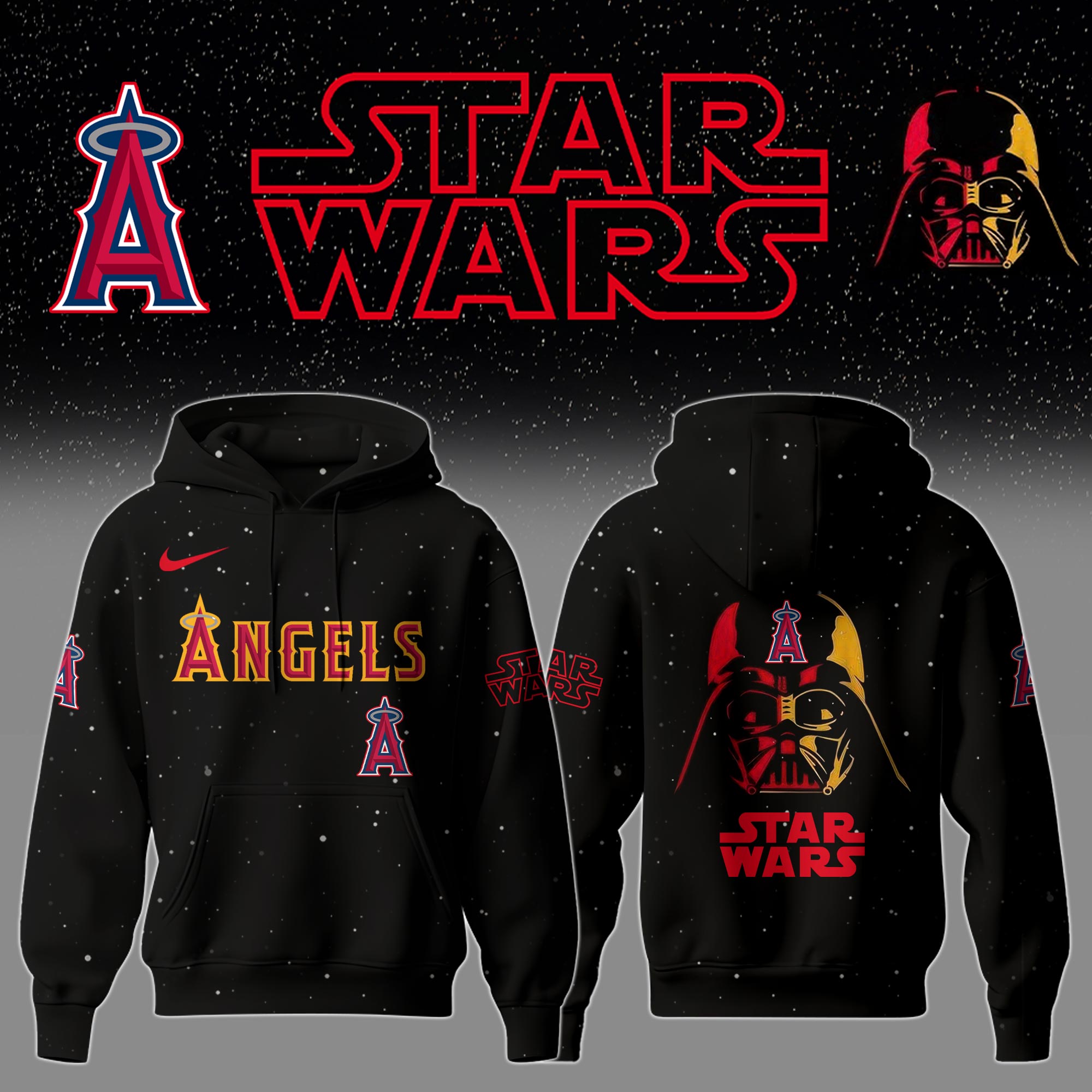 Los Angeles Angels x Stars Wars Night Hoodie Baseball Coach Gift Ideas
