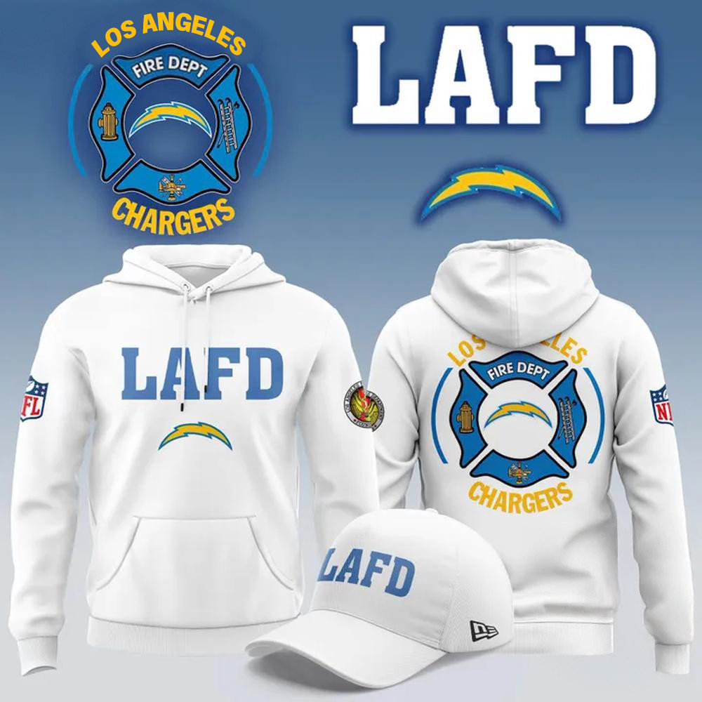 Los Angeles Chargers NFL 2025 LAFD Hoodie