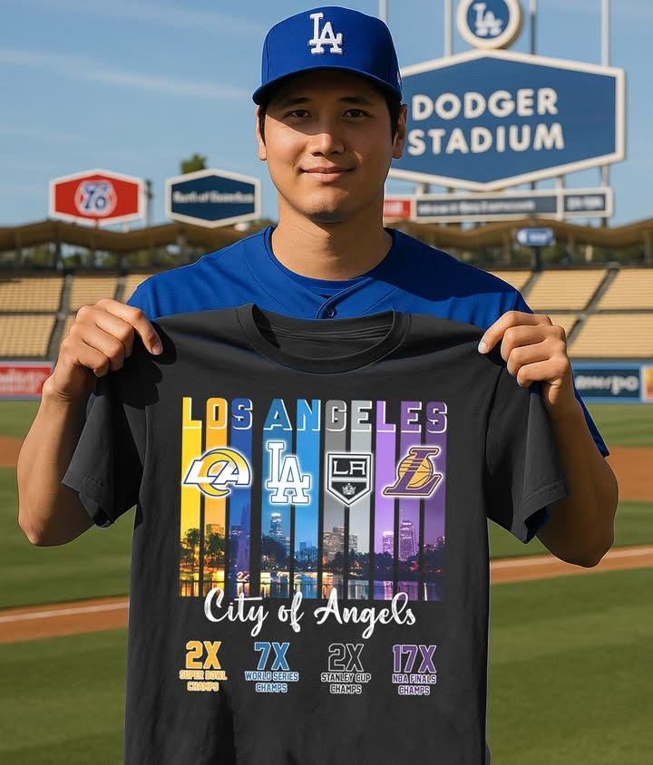 Los Angeles City Of Angels Champions T-Shirt Gift For Los Angeles Fans Oregontrailrvpk Shirt