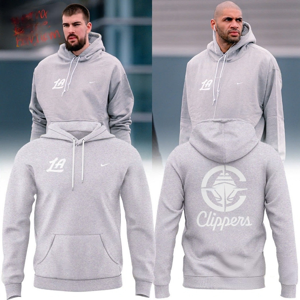 Los Angeles Clippers Gray Uniform Hoodie Best Gifts For Basketball Fans