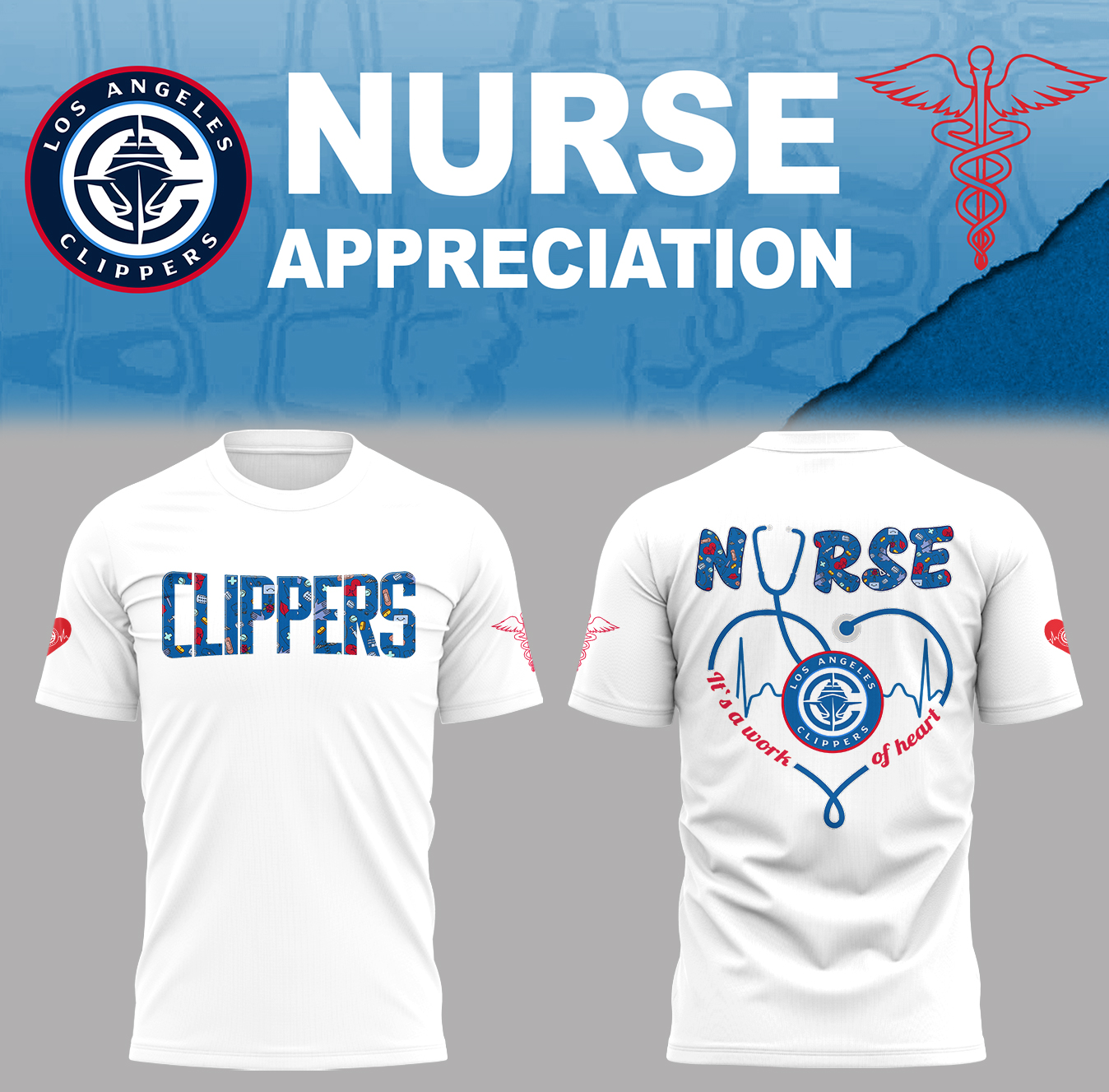 Los Angeles Clippers X Nurse Appreciation T-Shirt For Basketball Player Oregontrailrvpk Shirt