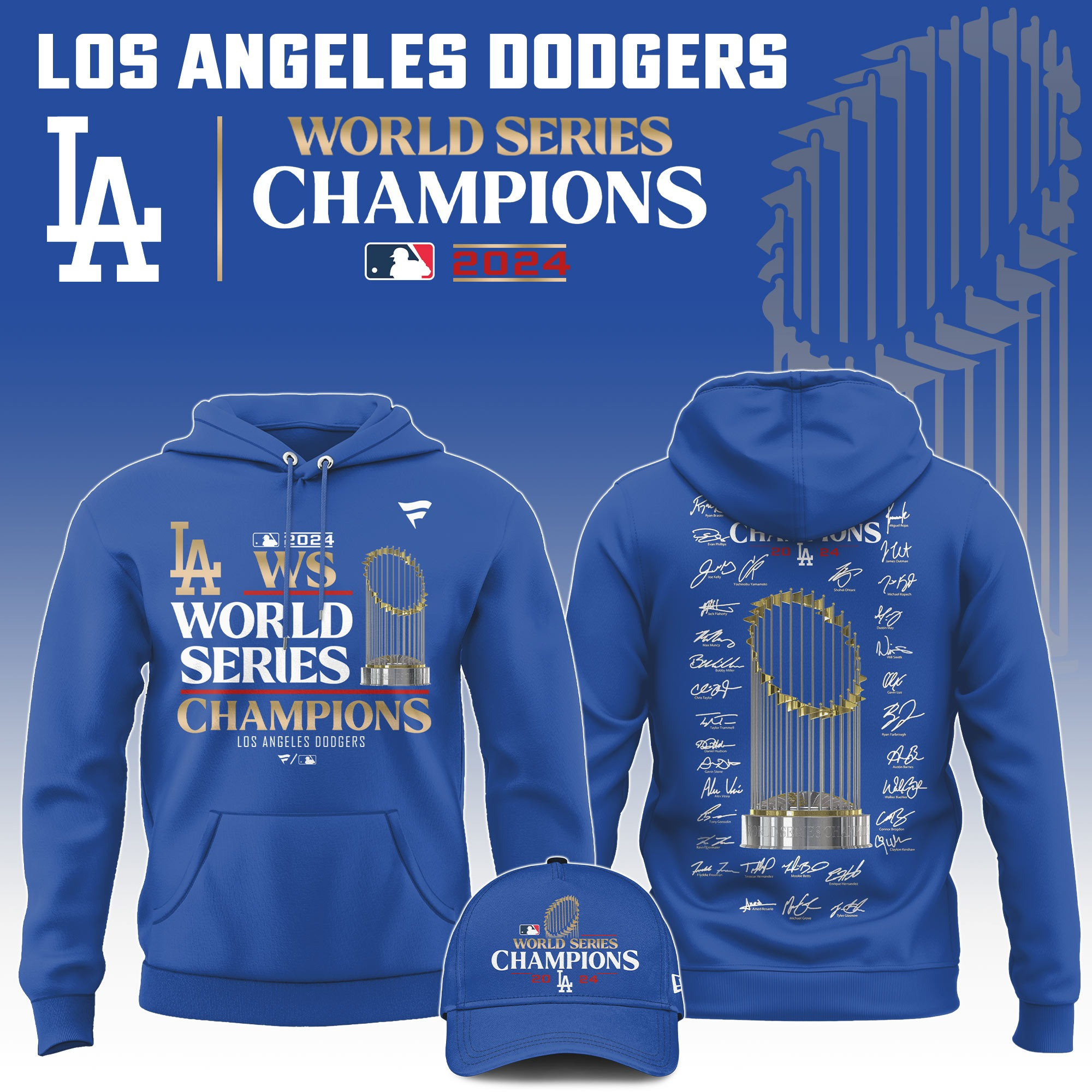Los Angeles Dodgers 2024 Champions WorldSeries Hoodie