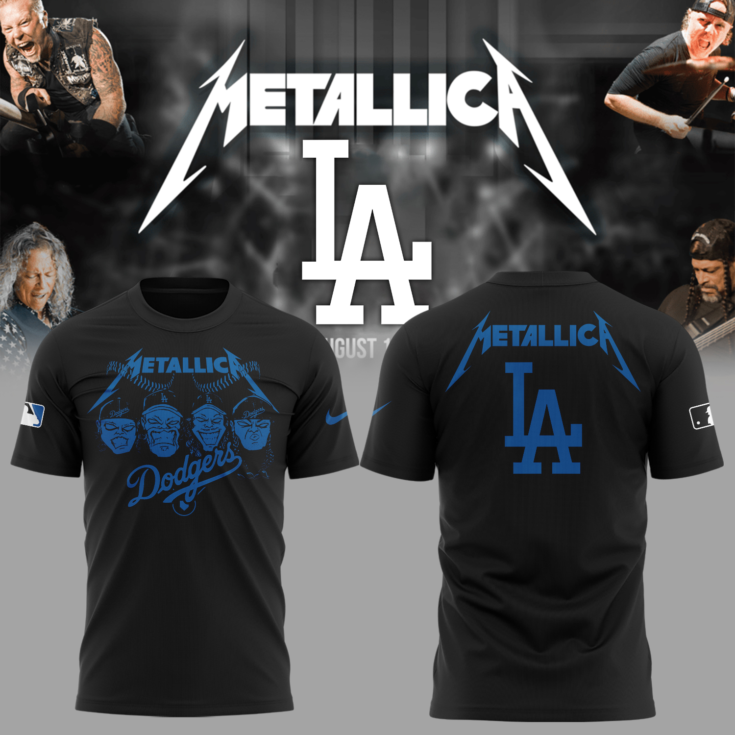 Los Angeles Dodgers Baseball Metallica Night T-Shirt Unique Baseball Gifts Oregontrailrvpk Shirt