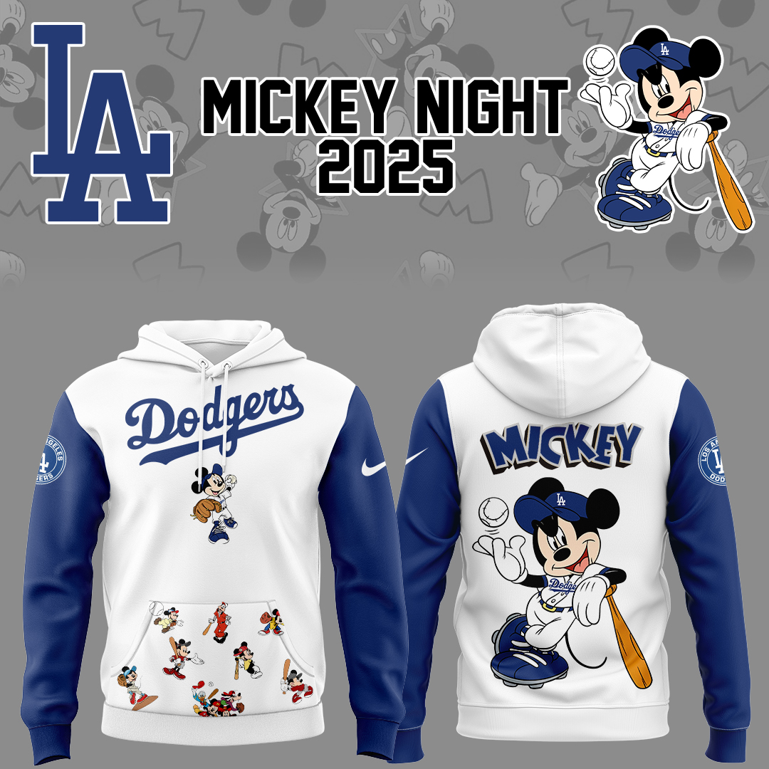 Los Angeles Dodgers Baseball Mickey Night Hoodie Gift For Baseball Lover