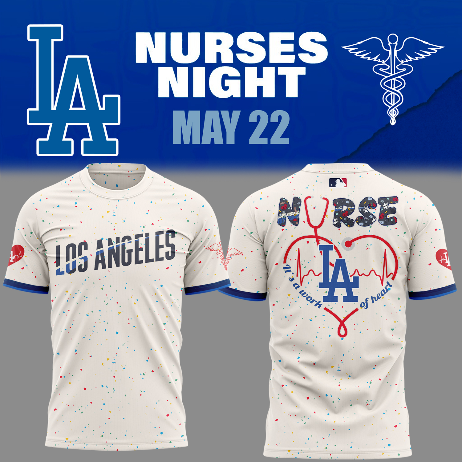 Los Angeles Dodgers Baseball Nurses Night T-Shirt Baseball Father's Day Gifts Oregontrailrvpk Shirt