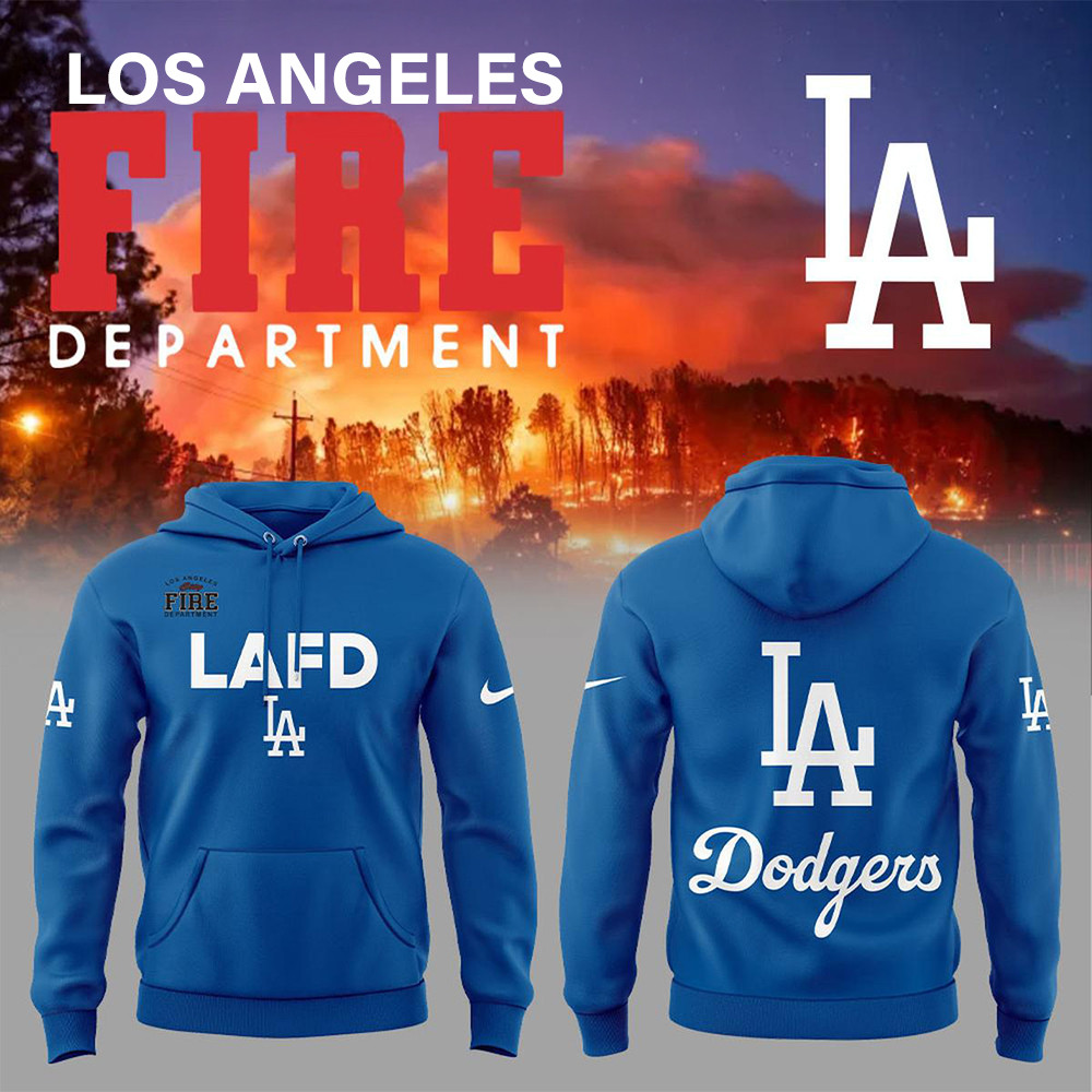 Los Angeles Dodgers LAFD Hoodie Baseball