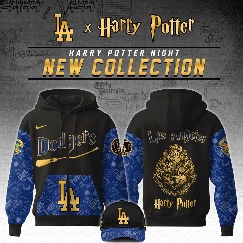 Los Angeles Dodgers MLB x Harry Potter Night Game Limited Edition Zip Hoodie 2025