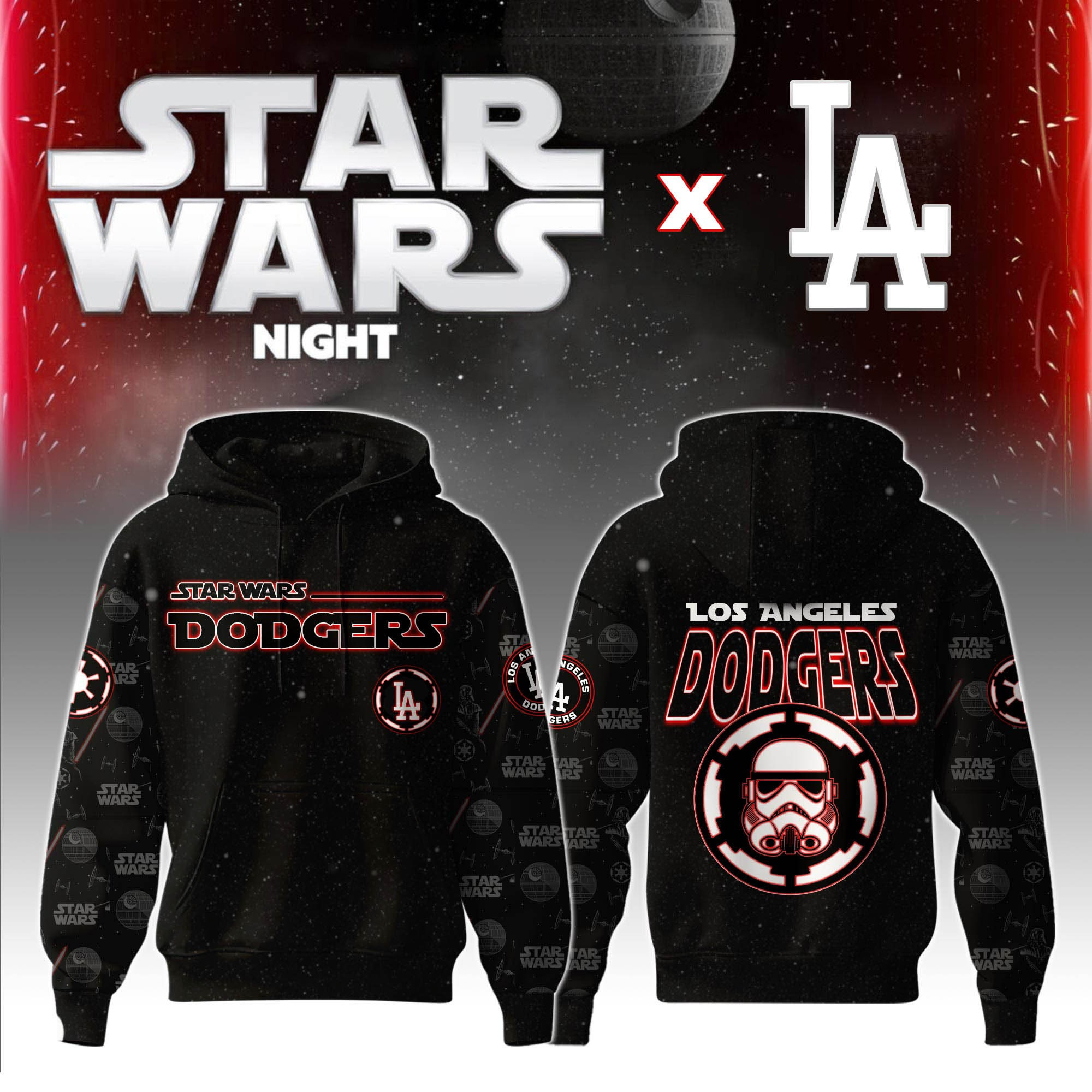Los Angeles Dodgers MLB x Star War Night Hoodie 2025 Best