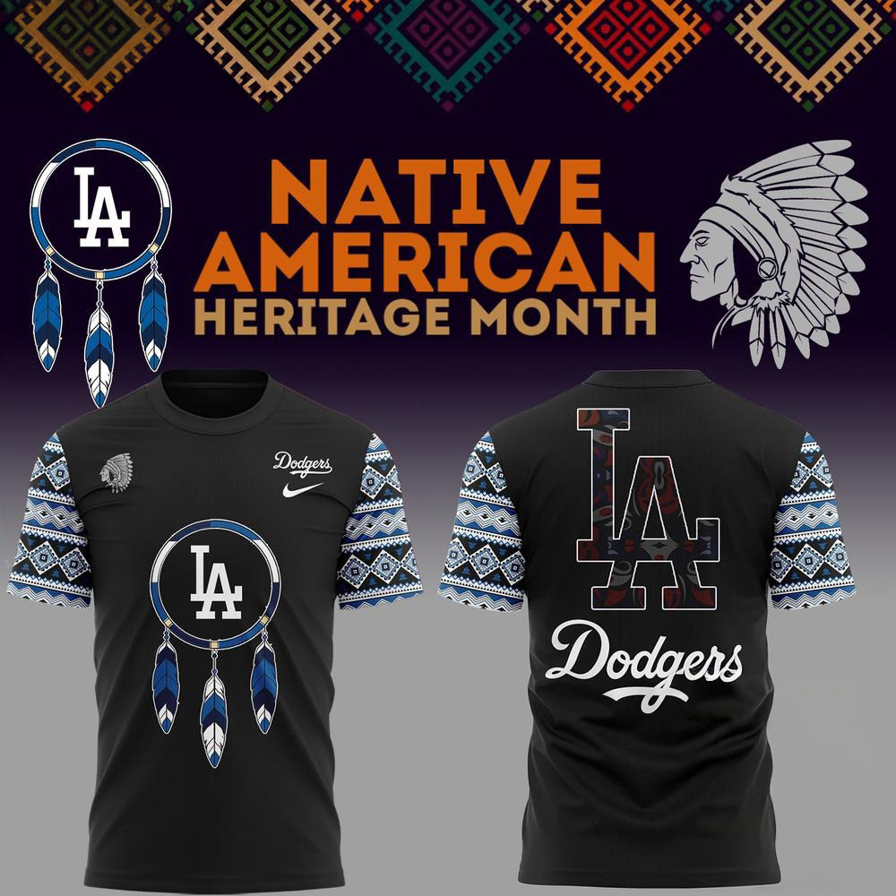 Los Angeles Dodgers National American Indian Heritage Month Shirt Cool Baseball Gifts Oregontrailrvpk Shirt