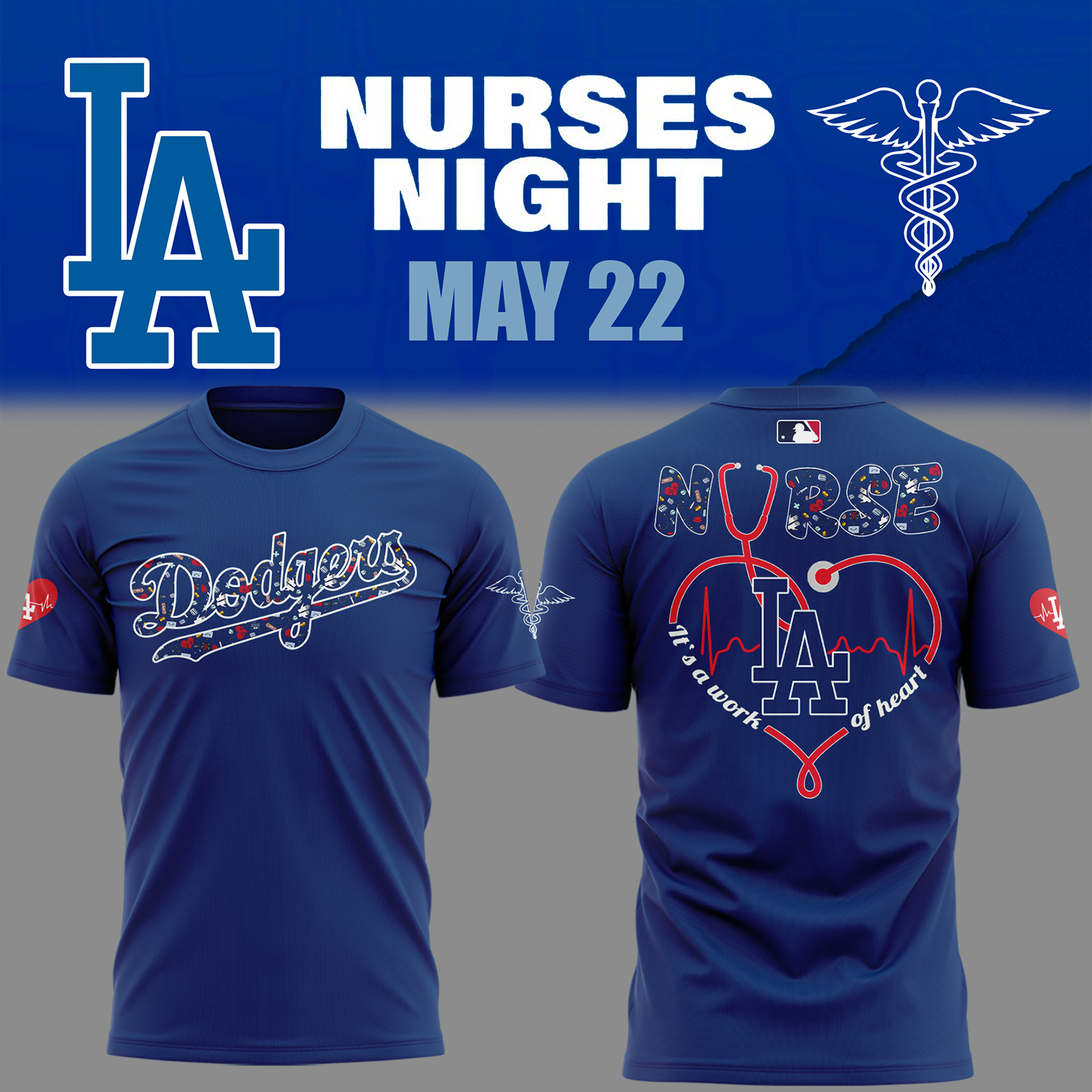 Los Angeles Dodgers Nurses Night T-Shirt Oregontrailrvpk Shirt