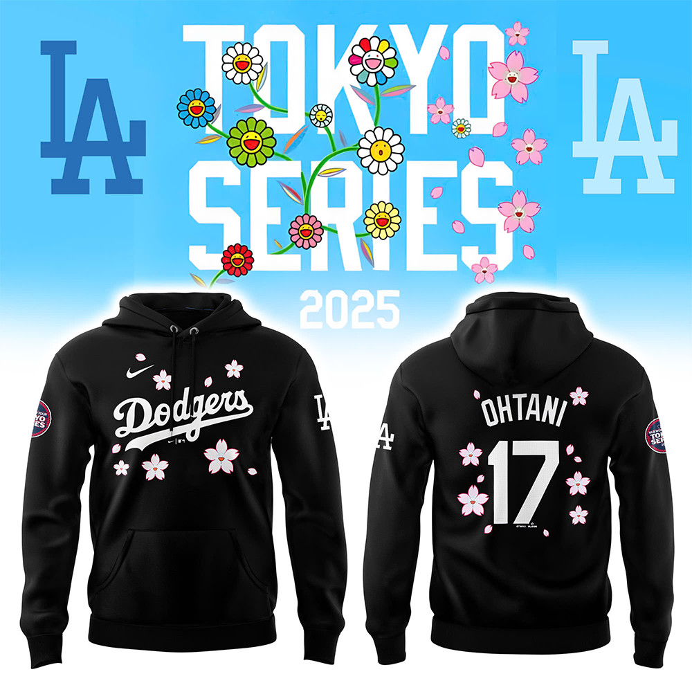 Los Angeles Dodgers OHTANI Tokyo Series 2025 Black Hoodie Best