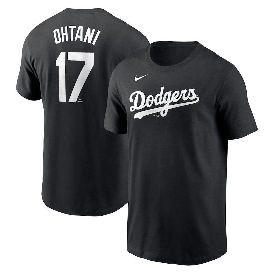 Los Angeles Dodgers Shohei Ohtani Nike Black T-Shirt Baseball Team Gift Ideas Oregontrailrvpk Shirt