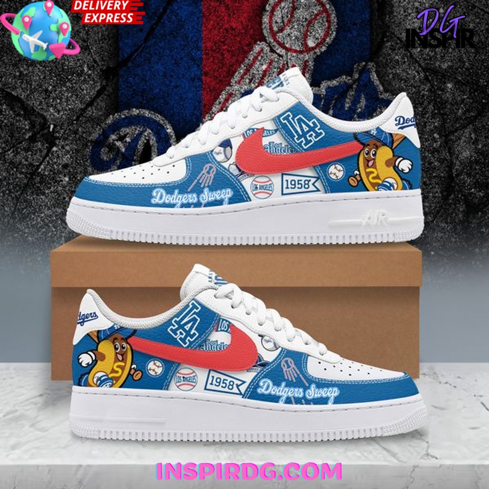 Los Angeles Dodgers Sweep Hot Dogs Air Force 1