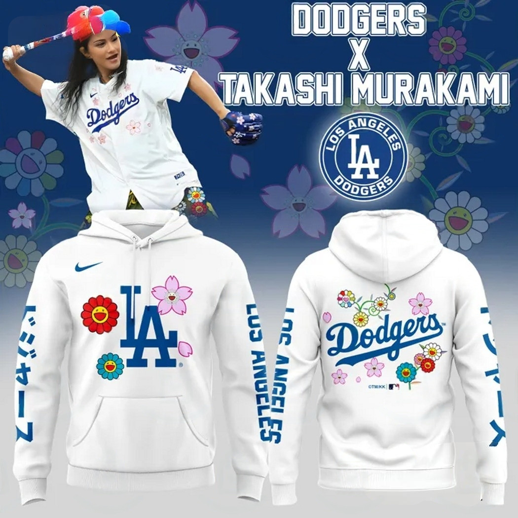 Los Angeles Dodgers Takashi Murakami 2025 Hoodie Baseball Player Gift Ideas