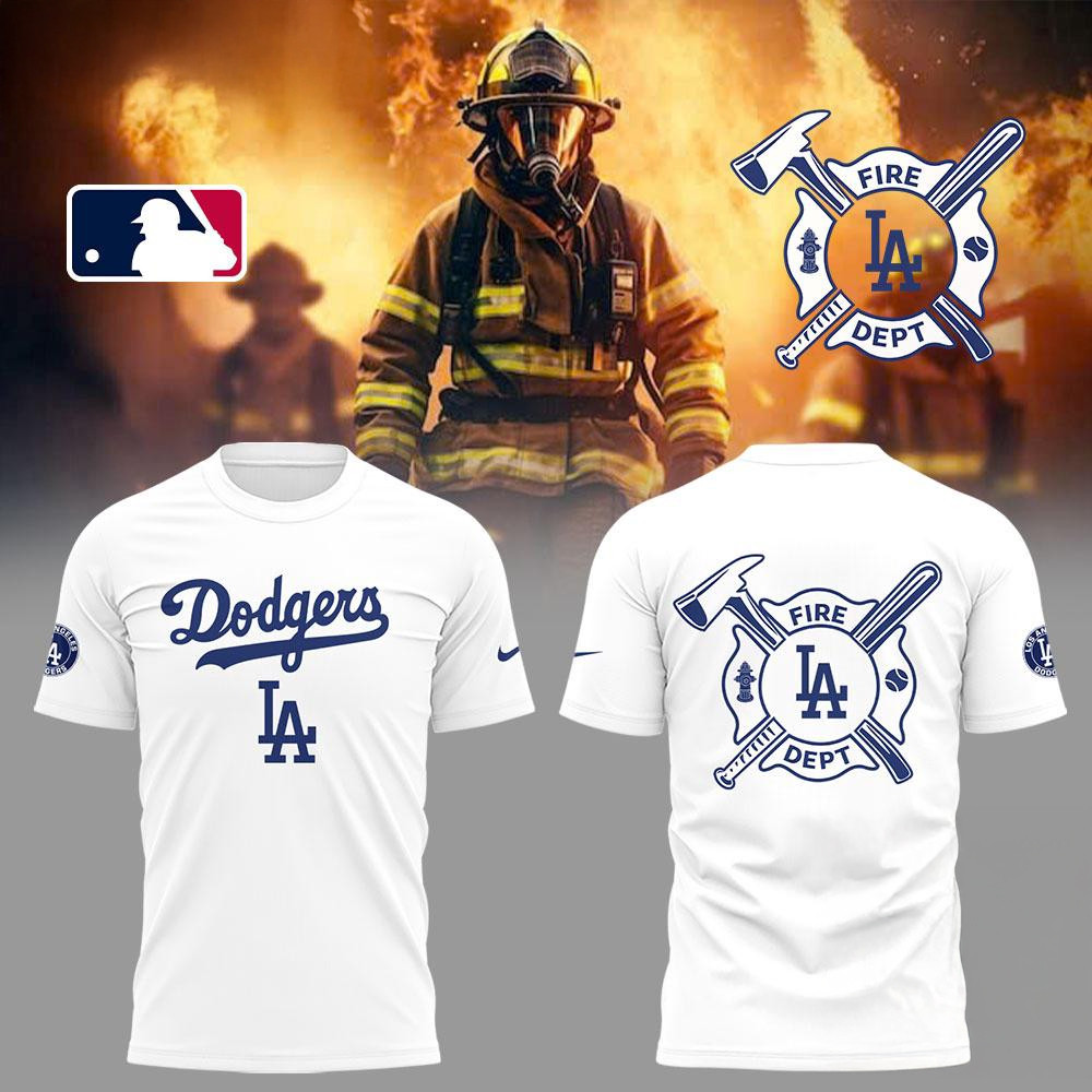 Los Angeles Dodgers x Firefighter Appreciation Night 3D T-Shirt Oregontrailrvpk Shirt