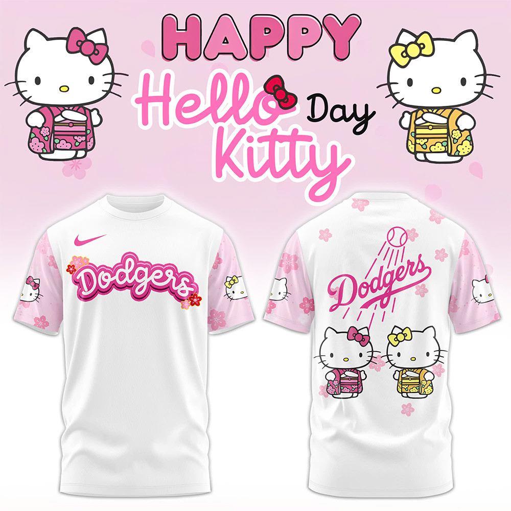 Los Angeles Dodgers x Hello Kitty 2025 T-Shirt Baseball Enthusiast Gifts Oregontrailrvpk Shirt
