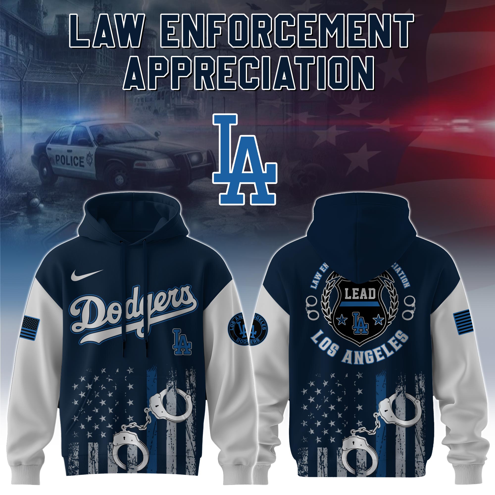 Los Angeles Dodgers x Law Enforcement Appreciation Day Hoodie