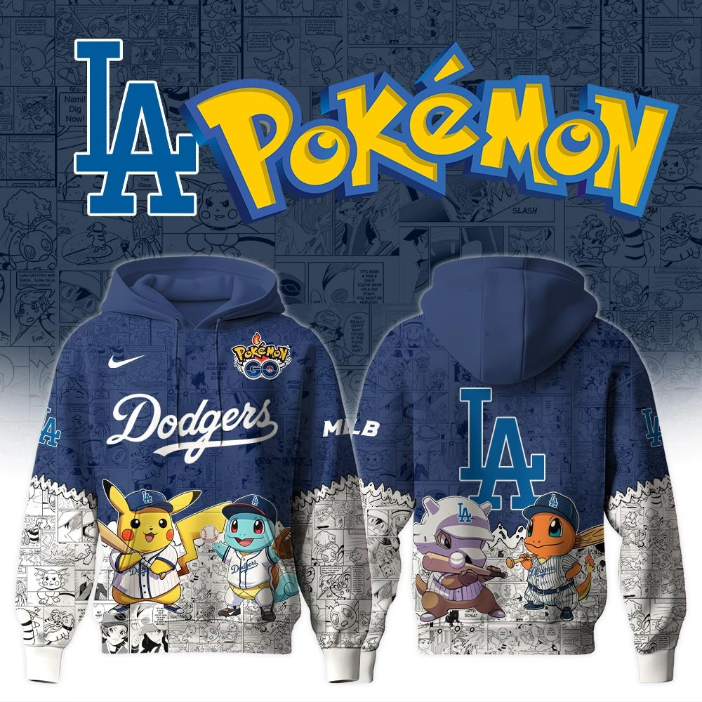 Los Angeles Dodgers X Pok mon Go Hoodie MLB Fan Merch
