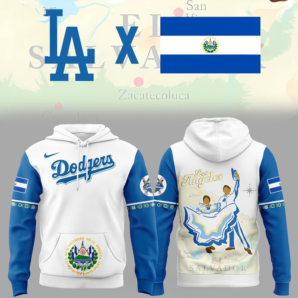 Los Angeles Dodgers x Salvadoran Heritage Night Special Hoodie Baseball Enthusiast Gifts