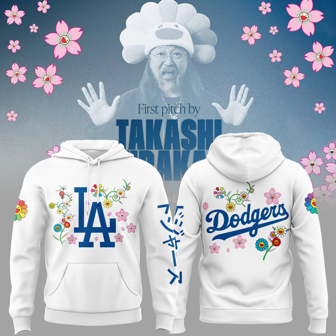 Los Angeles Dodgers x Takashi Murakami Japanese Heritage Night Hoodie Baseball Fan Presents