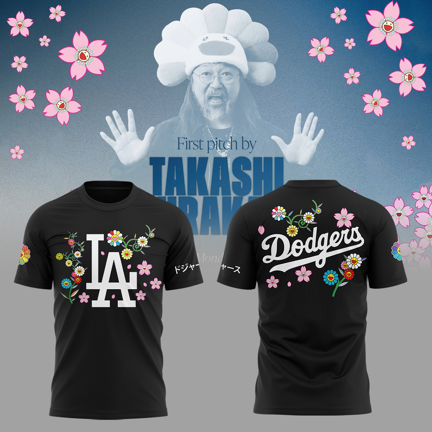 Los Angeles Dodgers x Takashi Murakami Japanese Heritage Night T-Shirt Gift Ideas For Baseball Players Oregontrailrvpk Shirt