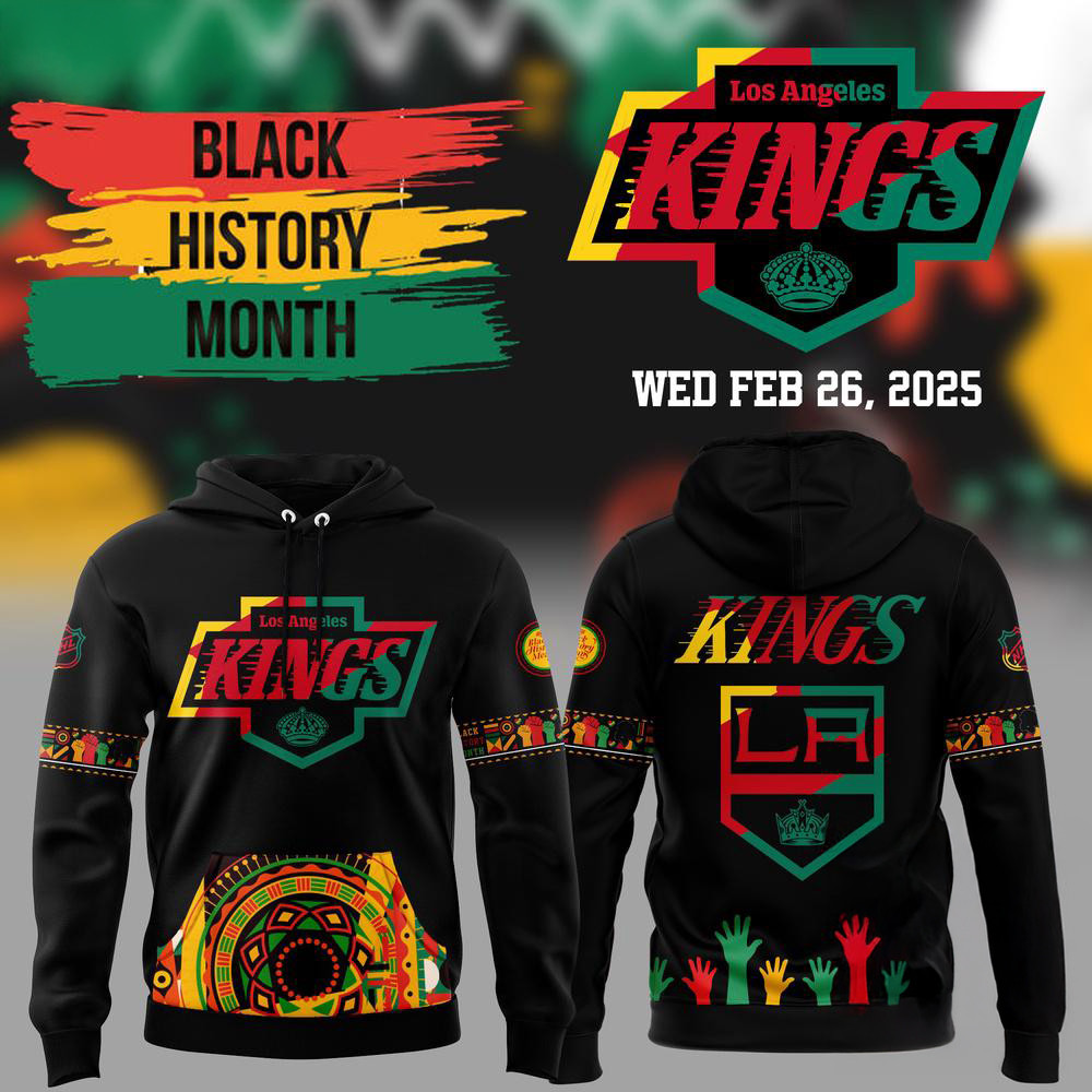Los Angeles Kings 2025 NHL Black History Month Night Hoodie Gifts For Hockey Enthusiasts