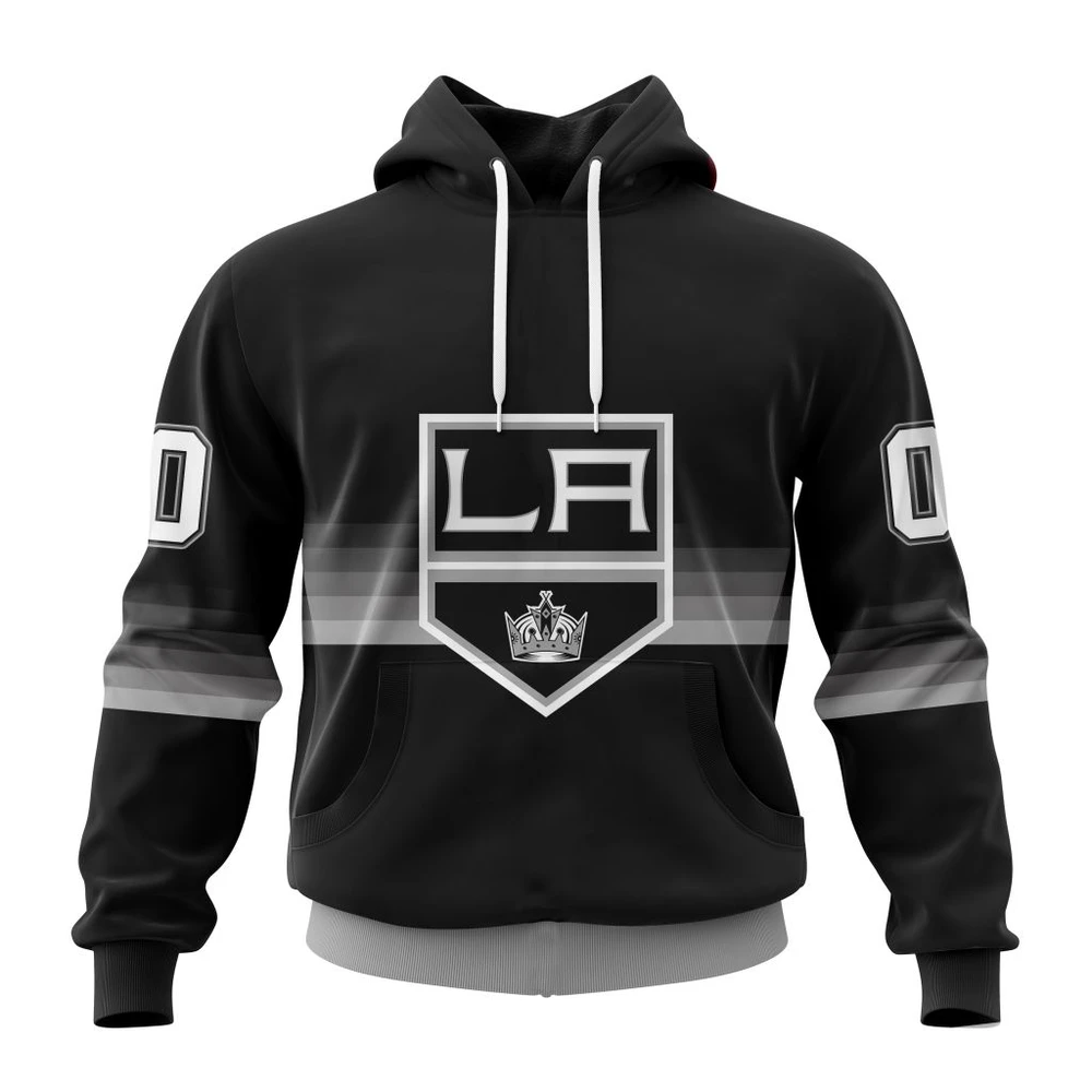 Los Angeles Kings Special Black And Gradient Design All Over Print Hoodie Style 20967