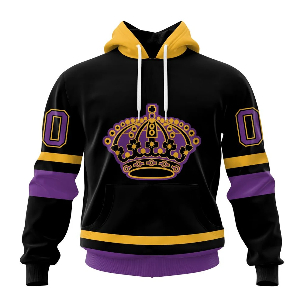 Los Angeles Kings Special Blackout Design All Over Print Hoodie Style 23949