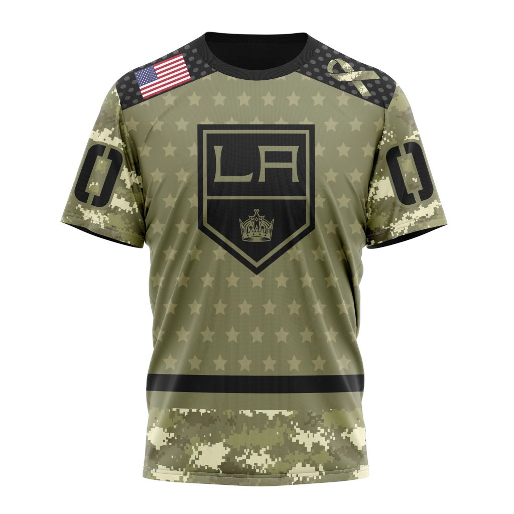 Los Angeles Kings Special Camo Military Appreciation Personalized Name And Number T-Shirt Oregontrailrvpk Shirt
