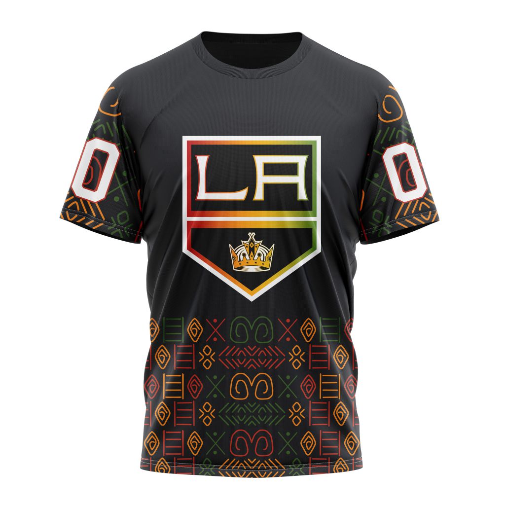 Los Angeles Kings Special Design For Black History Month 01 Personalized Name And Number T-Shirt Oregontrailrvpk Shirt