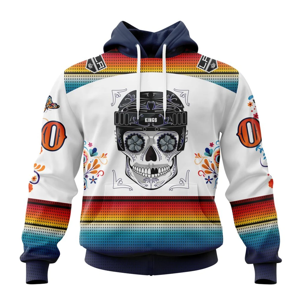 Los Angeles Kings Special Design For Dia De Los Muertos All Over Print Hoodie Style 99721