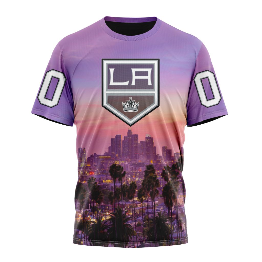 Los Angeles Kings Special Design With City Skyline Personalized Name And Number T-Shirt Oregontrailrvpk Shirt