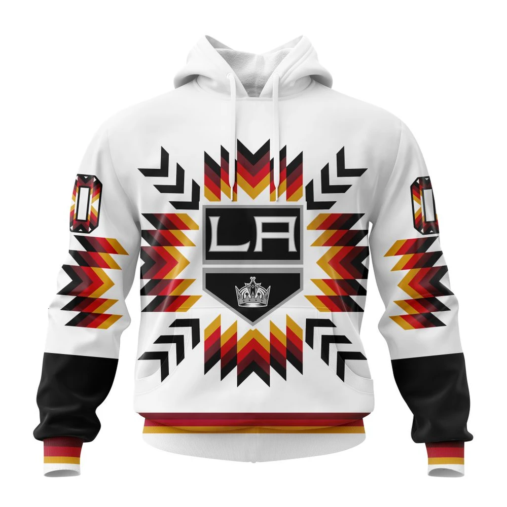 Los Angeles Kings Special Design With Native Pattern All Over Print Hoodie Style 40901