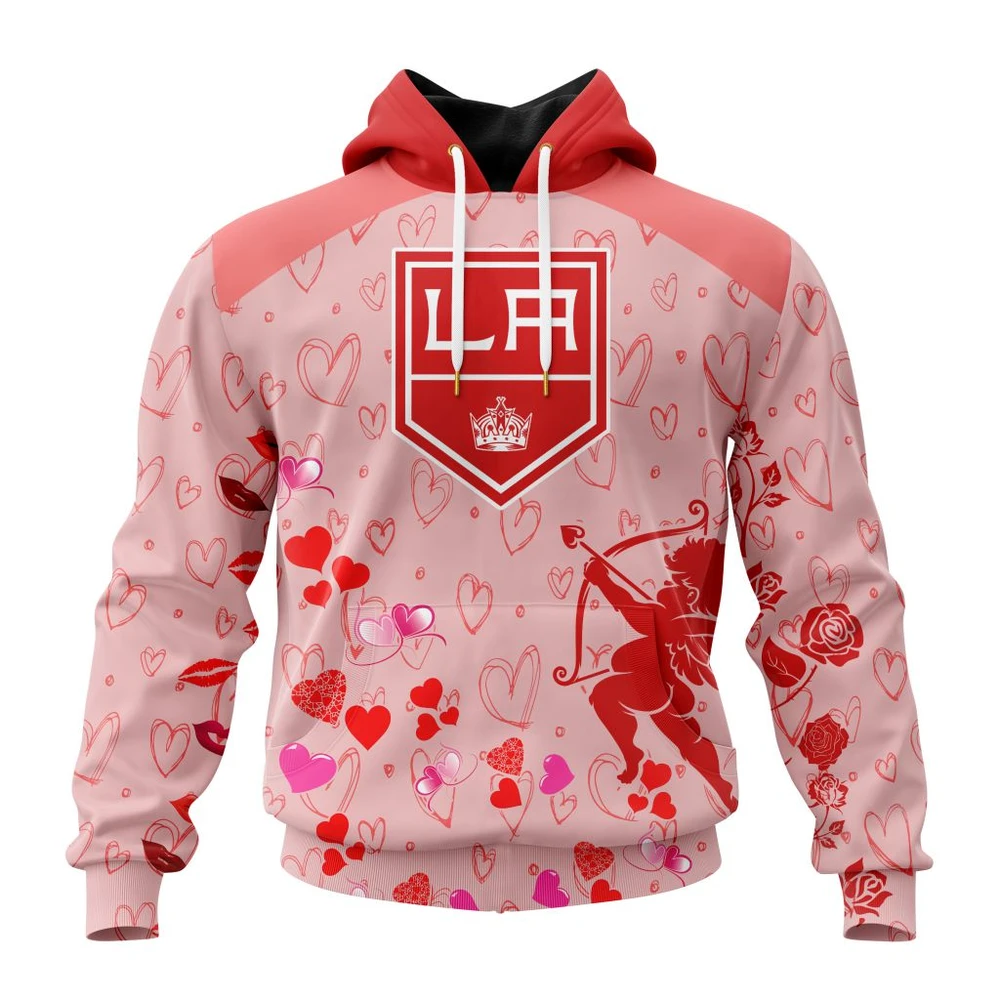 Los Angeles Kings Special Gift For Valentines Day All Over Print Hoodie Style 22362