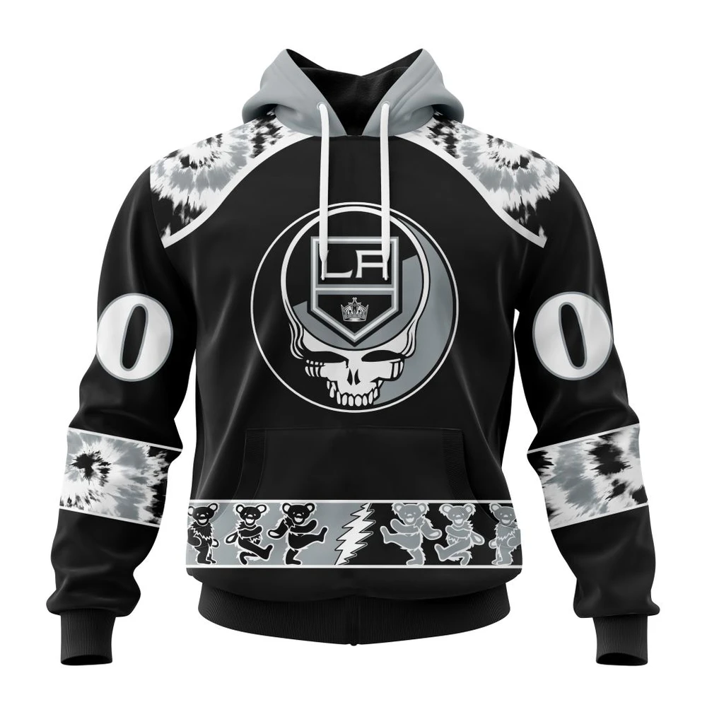 Los Angeles Kings Special Grateful Dead Design All Over Print Hoodie Style 58986