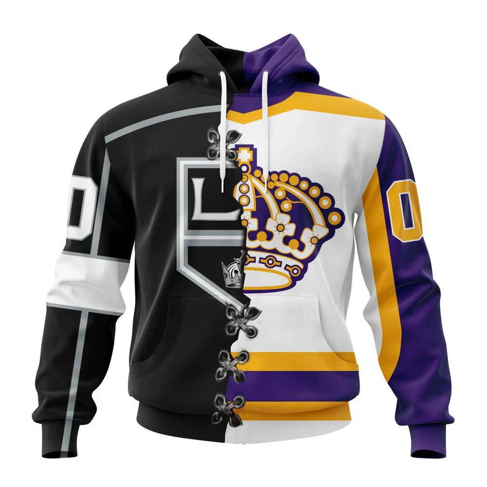 Los Angeles Kings Special Home Mix Reverse Retro Personalized Kits All Over Print Hoodie Style 24643