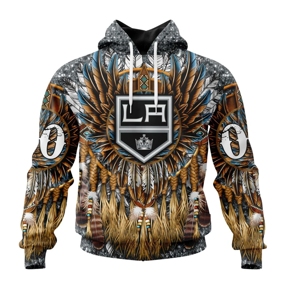 Los Angeles Kings Special Native Costume Design All Over Print Hoodie Style 32165