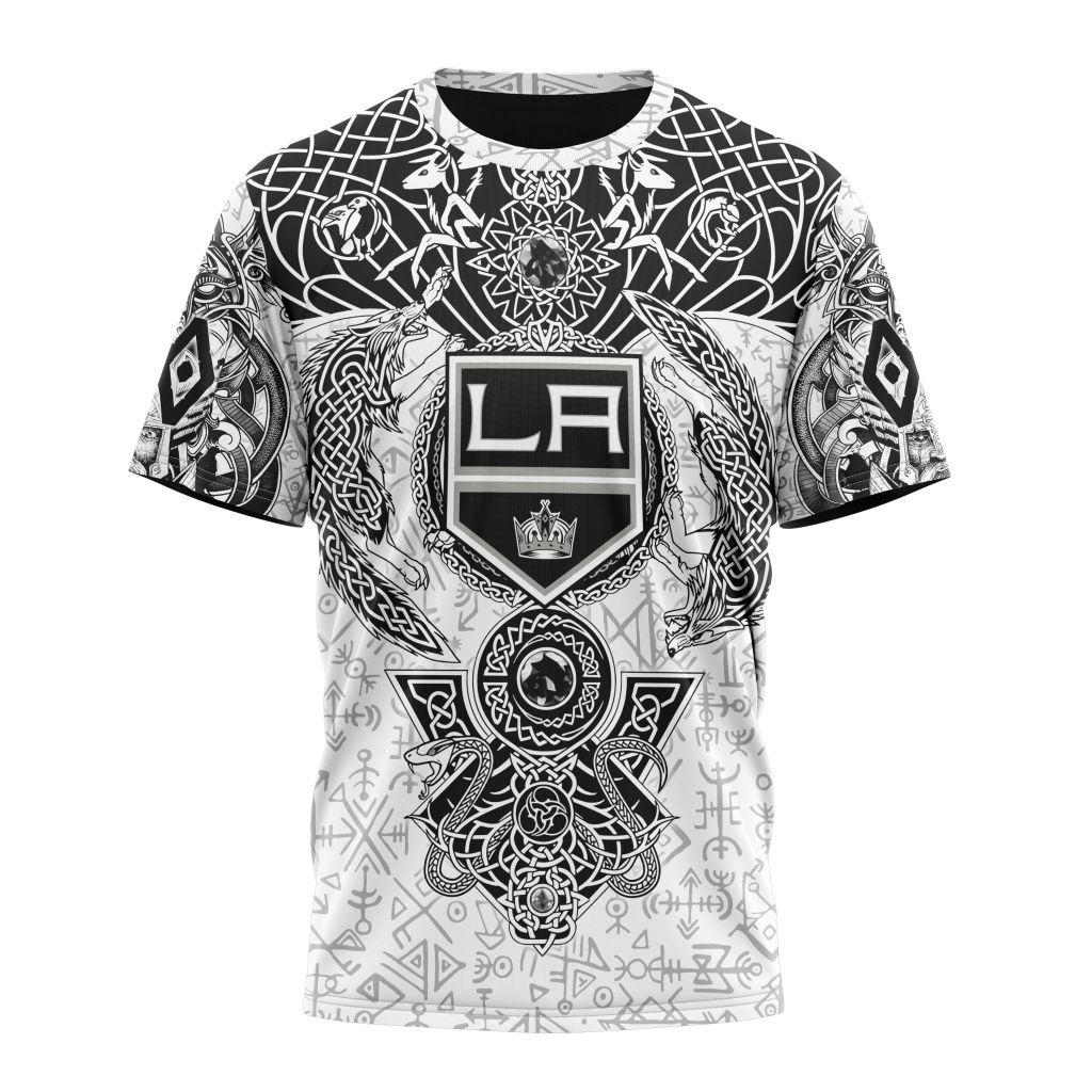 Los Angeles Kings Special Norse Viking Symbols Personalized Name And Number T-Shirt Oregontrailrvpk Shirt