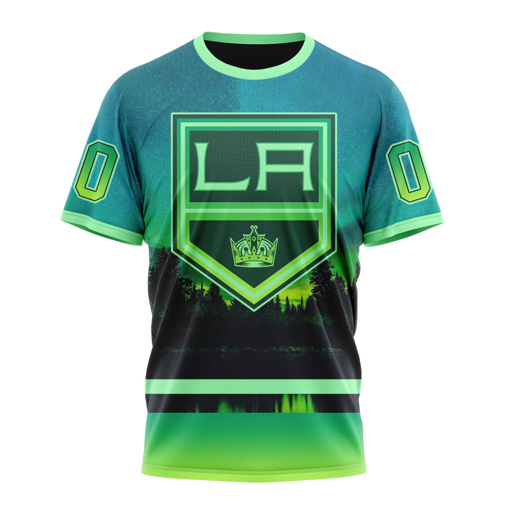 Los Angeles Kings Special Northern Light Design Personalized Name And Number T-Shirt Oregontrailrvpk Shirt