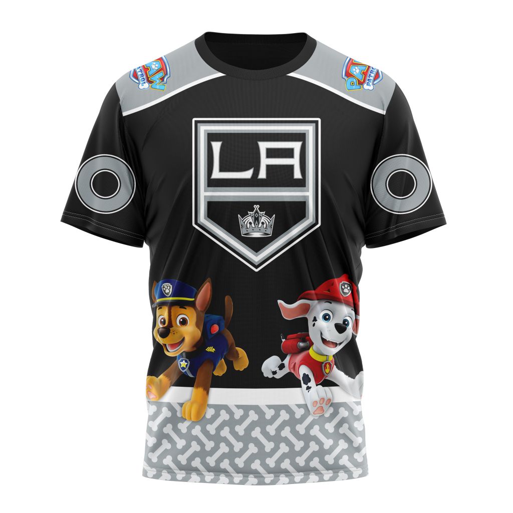 Los Angeles Kings Special Paw Patrol Design Personalized Name And Number T-Shirt Oregontrailrvpk Shirt