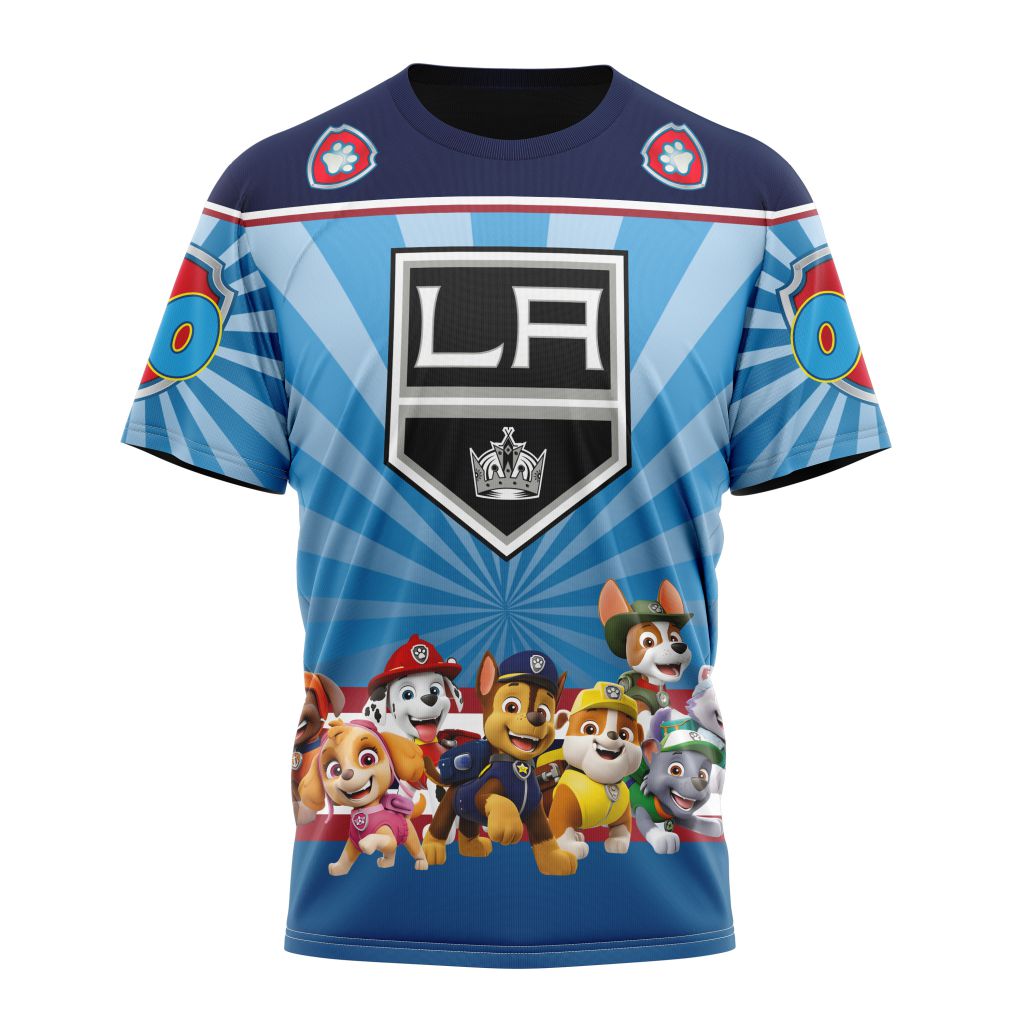 Los Angeles Kings Special Paw Patrol Kits Personalized Name And Number T-Shirt Oregontrailrvpk Shirt