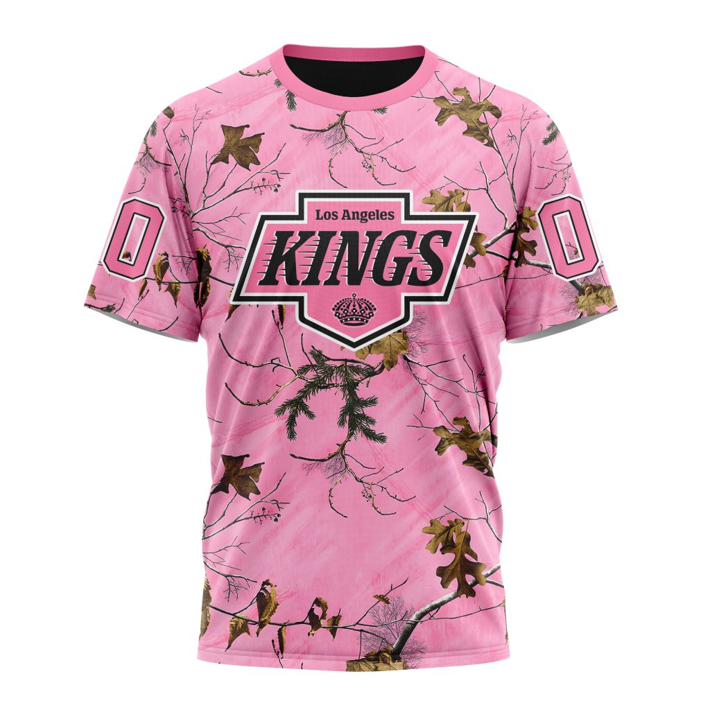 Los Angeles Kings Special Realtree Pink Camouflage Design 01 Personalized Name And Number T-Shirt Oregontrailrvpk Shirt